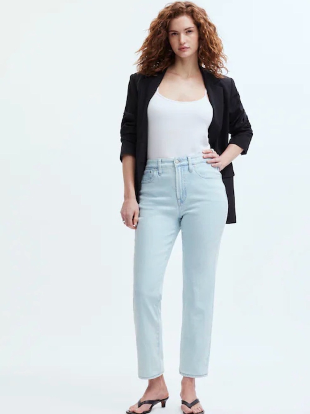 Madewell Light Blue High-Rise Straight Jeans